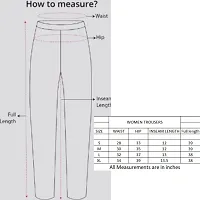 Classic Lycra Solid Trouser Pant for Women-thumb2