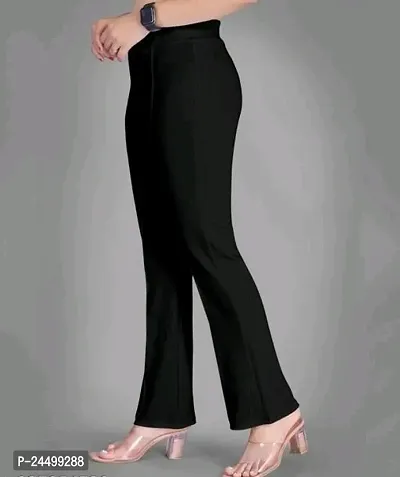 Classic Lycra Solid Trouser Pant for Women-thumb0