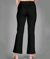 Classic Lycra Solid Trouser Pant for Women-thumb3