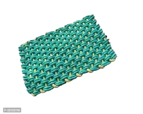Fine Plastic Elegant Classy Trendy Alluring Doormat (Green)
