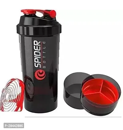 Leak Proof, Storage Container, Pill Container, Water Bottle Plus Shaker For Preparation And Saving Time. Blender Ball Wire Whisk Mixes As You Shake-thumb0