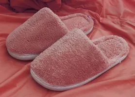 HEYINZ Winter Home wear Warm Fur slipper flip-flop for Men and women (Pink, numeric_8)-thumb3