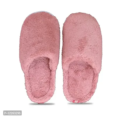 HEYINZ Winter Home wear Warm Fur slipper flip-flop for Men and women (Pink, numeric_8)-thumb0
