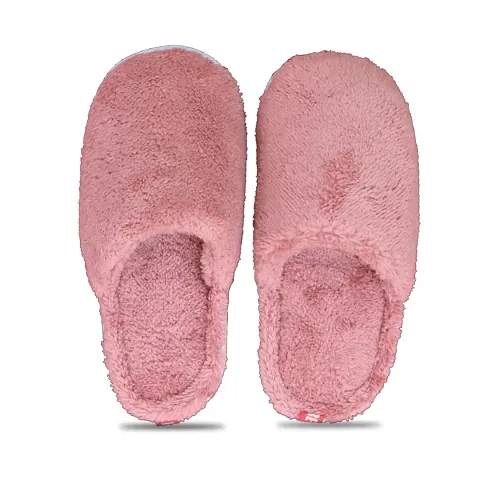 HEYINZ Winter Home wear Warm Fur slipper flip-flop for Men and women (Pink, numeric_8)