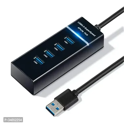 4-Port USB 3.0 Hub Splitter Multi Adapter High Speed For PC Mac Desktop Laptop-thumb0