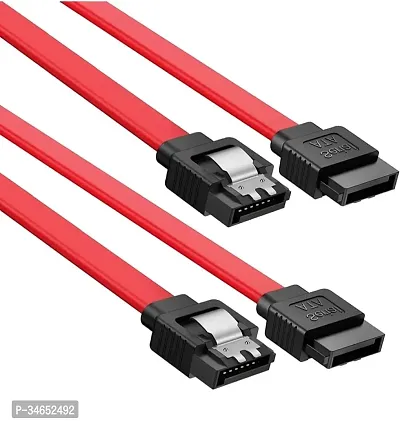 Pack of 2 Sata III Data Cable Compatible for Sata HDD,SSD,CD Drive, CD-thumb0