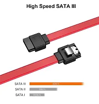 Pack of 2 Sata III Data Cable Compatible for Sata HDD,SSD,CD Drive, CD-thumb1