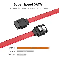 Pack of 2 Sata III Data Cable Compatible for Sata HDD,SSD,CD Drive, CD-thumb2