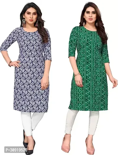 Stylish Multicoloured Cotton Silk Kurta Bottom Set For Women Pack of 2-thumb0