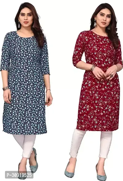 Stylish Multicoloured Cotton Silk Kurta Bottom Set For Women Pack of 2-thumb0