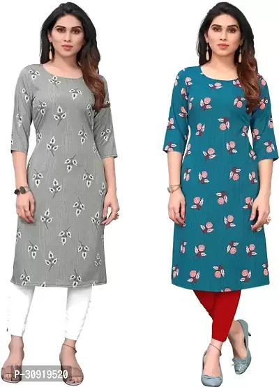 Stylish Multicoloured Cotton Silk Kurta Bottom Set For Women Pack of 2-thumb0