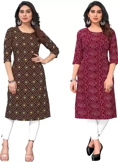 Trendy Straight Crepe Kurta Combo For Women