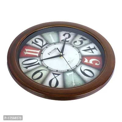 EFINITO 13 Inch Vintage Look Designer Stylish Fancy Round Plastic Wall Clock-thumb3