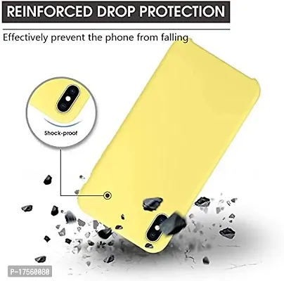 EFINITO iPhone X Case Silicone Case Microfiber Cloth Lining Cushion Compatible with iPhone X - Yellow-thumb4