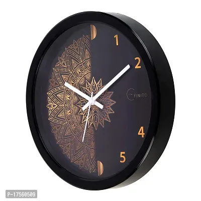 EFINITO 12.5 Inches Wall Clock for Home Living Room Bedroom Office Hall Kids Room (Silent Movement, Black Frame)-thumb5