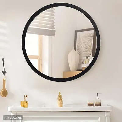 EFINITO 32 cms Round Wall Mirror for Bathroom Wash Basin Bedroom Drawing Room Makeup Vanity Mirror(Framed)-thumb3