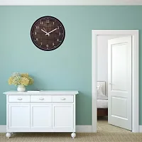 EFINITO 13 Inch Wall Clock Wood Craft Designer Silent Clock for Home Living Room Bedroom Office-thumb1