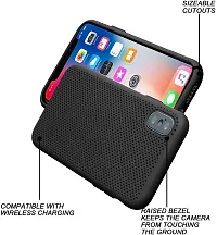 EFINITO Slim Fit Liquid Silicone Back Cover for Apple iPhone X iPhone Xs Shockproof Protective Case Cover with Microfiber Lining - Black-thumb2