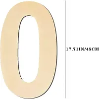 Efinito Wooden Number, Blank Wooden Number, Wooden Sign Board, Wooden Numbers for Crafts, DIY Projects, Birthdays, Parties, Wedding Decorations (Number 0)-thumb1