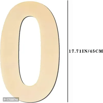 Efinito Wooden Number, Blank Wooden Number, Wooden Sign Board, Wooden Numbers for Crafts, DIY Projects, Birthdays, Parties, Wedding Decorations (Number 0)-thumb2