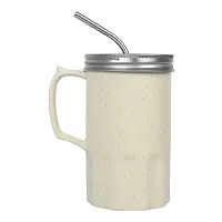 EFINITO Good Morning Coffee Mug with Metal Straw - 450 ML-thumb4