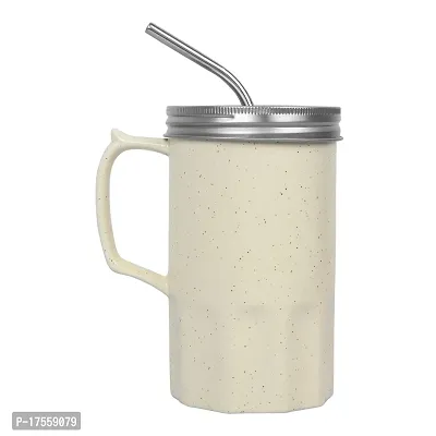 EFINITO Good Morning Coffee Mug with Metal Straw - 450 ML-thumb5