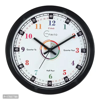 EFINITO 12.5 Inches Time Teaching Wall Clock for Kids - Silent Movement