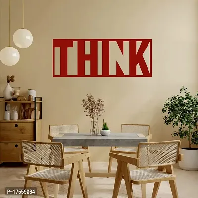 EFINITO THINK written photo Design Wall Art, Wall Decor, Red Wooden home decor items for Livingroom Bedroom Kitchen Office Cafe Wall (12 Inch) (12 Inch)-thumb4