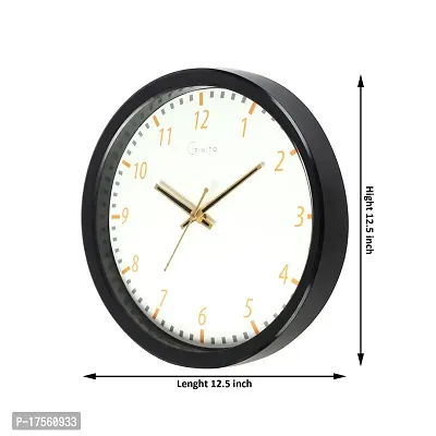 EFINITO 13 Inch Classic White Wall Clock Silent Movement-thumb3