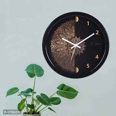 EFINITO 12.5 Inches Wall Clock for Home Living Room Bedroom Office Hall Kids Room (Silent Movement, Black Frame) IT-20-thumb4