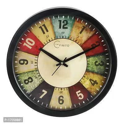 EFINITO 12.5 Inches Wall Clock Classic Roulette Silent for Home Living Room Bedroom Office Hall Kids Room-thumb0