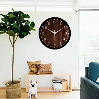 EFINITO 12 inch Wooden Checkered Wall Clock-thumb4