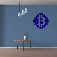 EFINITO Bit Coins Wall Art, Wall Decor, Blue Wooden home decor items for Livingroom Bedroom Kitchen Office Cafe Wall (12 Inch)-thumb3