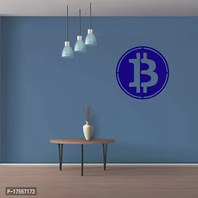 EFINITO Bit Coins Wall Art, Wall Decor, Blue Wooden home decor items for Livingroom Bedroom Kitchen Office Cafe Wall (12 Inch)-thumb4