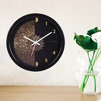 EFINITO 12.5 Inches Wall Clock for Home Living Room Bedroom Office Hall Kids Room (Silent Movement, Black Frame)-thumb2