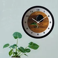 EFINITO 12.5 Inches Wall Clock for Home Living Room Bedroom Office Hall Kids Room (Silent Movement, Black Frame) IT-71-thumb2