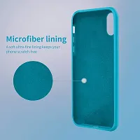 EFINITO Slim Fit Liquid Silicone Back Cover for Apple iPhone X iPhone Xs Shockproof Protective Case Cover with Microfiber Lining - Blue-thumb2