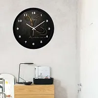 EFINITO 12.5 Inches Wall Clock God Enlightens Every Soul Clock for Home Living Room Bedroom Office Hall Kids Room (Silent Movement, Black Frame) IT-123-thumb1