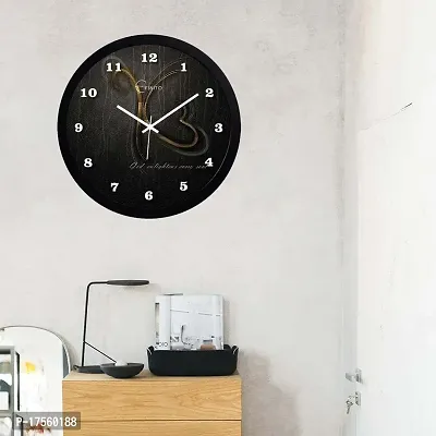 EFINITO 12.5 Inches Wall Clock God Enlightens Every Soul Clock for Home Living Room Bedroom Office Hall Kids Room (Silent Movement, Black Frame) IT-123-thumb2