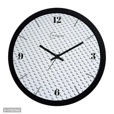 EFINITO 12.5 Inches Wall Clock for Home Living Room Bedroom Office Hall Kids Room (Silent Movement, Black Frame) IT-105