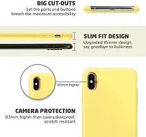 EFINITO iPhone X Case Silicone Case Microfiber Cloth Lining Cushion Compatible with iPhone X - Yellow-thumb1