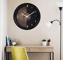 EFINITO 12.5 Inches Wall Clock for Home Living Room Bedroom Office Hall Kids Room (Silent Movement, Black Frame)-thumb1