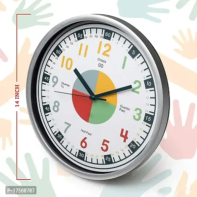 EFINITO Time Learning Wall Clock for Kids That Makes Teaching Time Faster and Fun - 14 Inch-thumb4