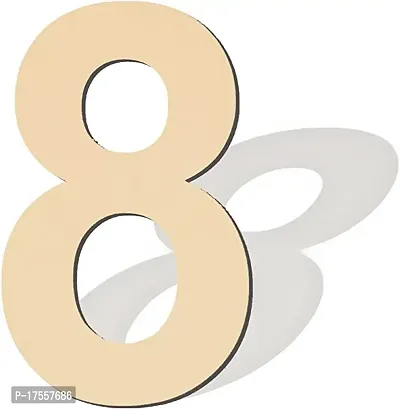 Efinito Wooden Number, Blank Wooden Number, Wooden Sign Board, Wooden Numbers for Crafts, DIY Projects, Birthdays, Parties, Wedding Decorations (Number 0)
