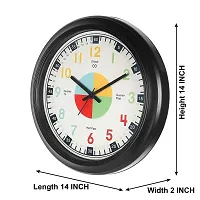 Efinito 14 Inch Wall Clock That Makes Kids Learning Time Faster and Fun Teaching Wall Clock (Silent Movement)-thumb3