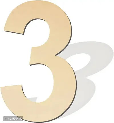 Efinito Wooden Number, Blank Wooden Number, Wooden Sign Board, Wooden Numbers for Crafts, DIY Projects, Birthdays, Parties, Wedding Decorations (Number 0)-thumb0