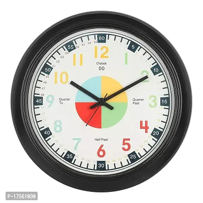 Efinito 14 Inch Wall Clock That Makes Kids Learning Time Faster and Fun Teaching Wall Clock (Silent Movement)-thumb0