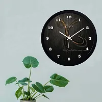 EFINITO 12.5 Inches Wall Clock God Enlightens Every Soul Clock for Home Living Room Bedroom Office Hall Kids Room (Silent Movement, Black Frame) IT-123-thumb2