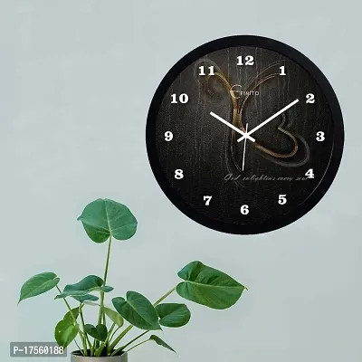 EFINITO 12.5 Inches Wall Clock God Enlightens Every Soul Clock for Home Living Room Bedroom Office Hall Kids Room (Silent Movement, Black Frame) IT-123-thumb3