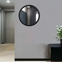 EFINITO 32 cms Round Wall Mirror for Bathroom Wash Basin Bedroom Drawing Room Makeup Vanity Mirror(Framed)-thumb1